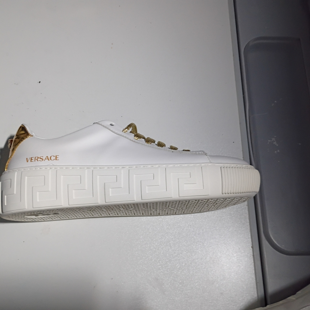 Versace White and Gold Women's Sneakers